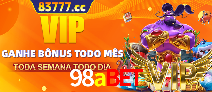Banner promocional do 98abet oferecendo 100% de recompensas adicionais contínuas para quem fizer o login diário (Daily sign-in), com um mascote de coelho.