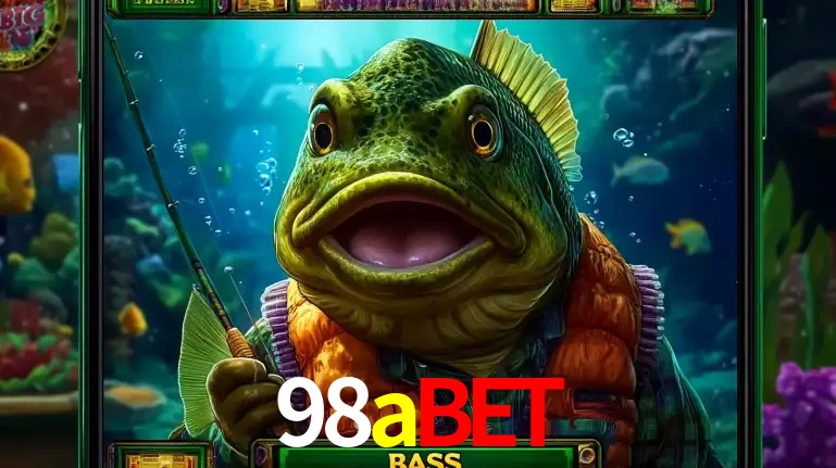 Personagem de peixe pescador do popular jogo de slot com tema de pescaria, uma das emocionantes opções de caça-níqueis para jogar e ganhar no cassino 98abet.